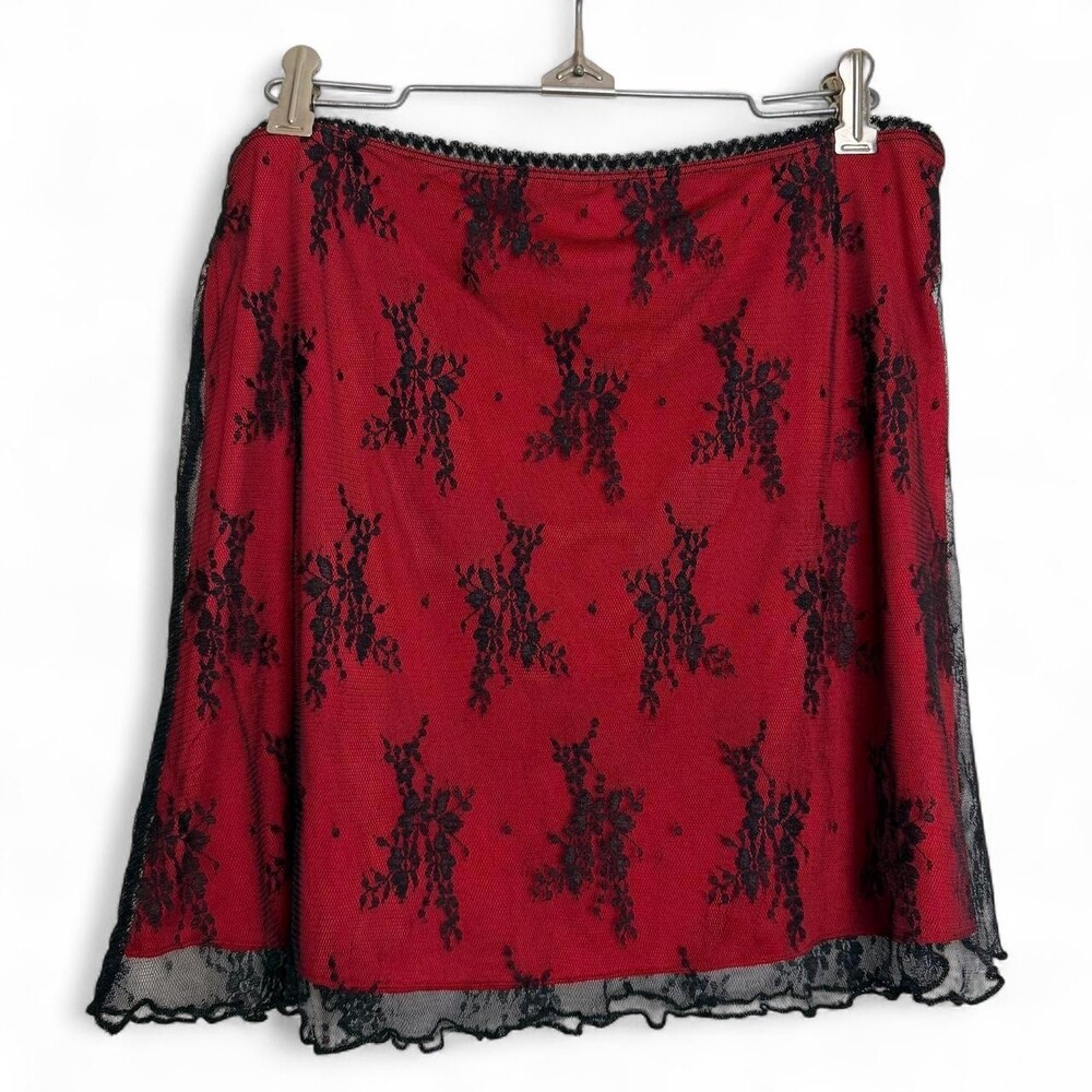 Sugar Thrillz Women's Red and Black Skirt
